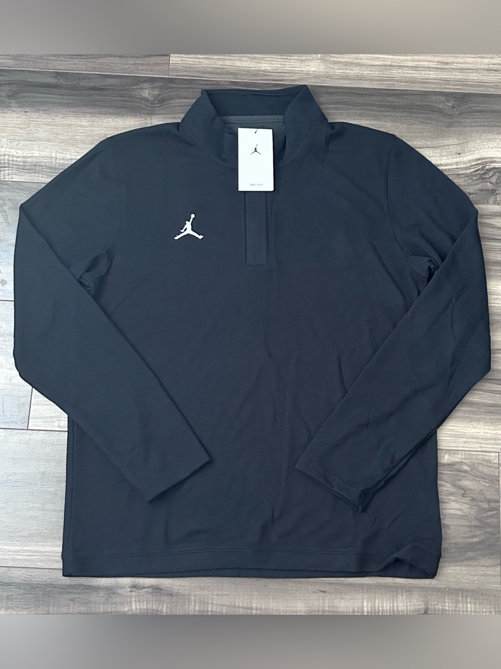 Jordan Dri-FIT Pullover Mens Large Black 1/4 Zip Athletic Jacket DQ7913-010 New